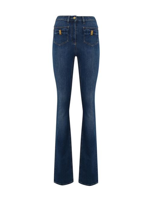 Jeans con dettagli a fiocco in denim Elisabetta Franchi | PJ88N51E2104